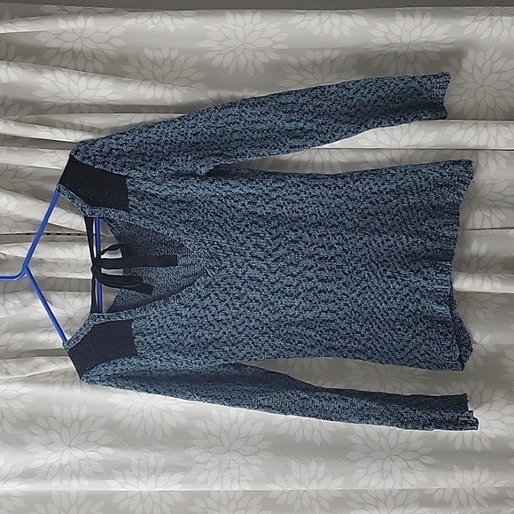Black and teal maurices sweater M - Picture 5 of 5